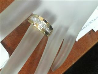 Gent's Diamond Cluster Ring 7 Diamonds .60 Carat T.W. 14K Yellow Gold 6g